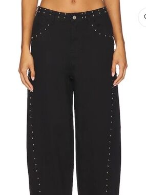 NWT never fully dressed barrel black jeans with studs